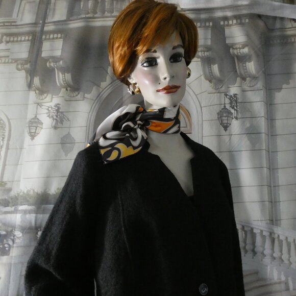 Talbots Size 22WP Women’s Petite Black Boucle Blazer Wool Mix Stand Up Collar - Picture 6 of 10